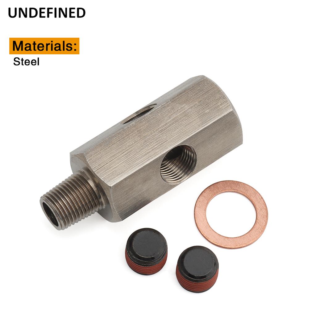 Stainless Steel 1/8'' NPT Oil Pressure Sensor Sendor Tee Adapter to 1/8 NPT Gauge T-Piece Car Accessories