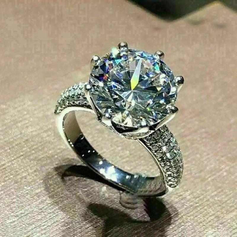Fashion Versatile Cubic Zirconia Ring For Women Simple Stylish Wedding Bride Accessory Party Jewelry Drop Shipping