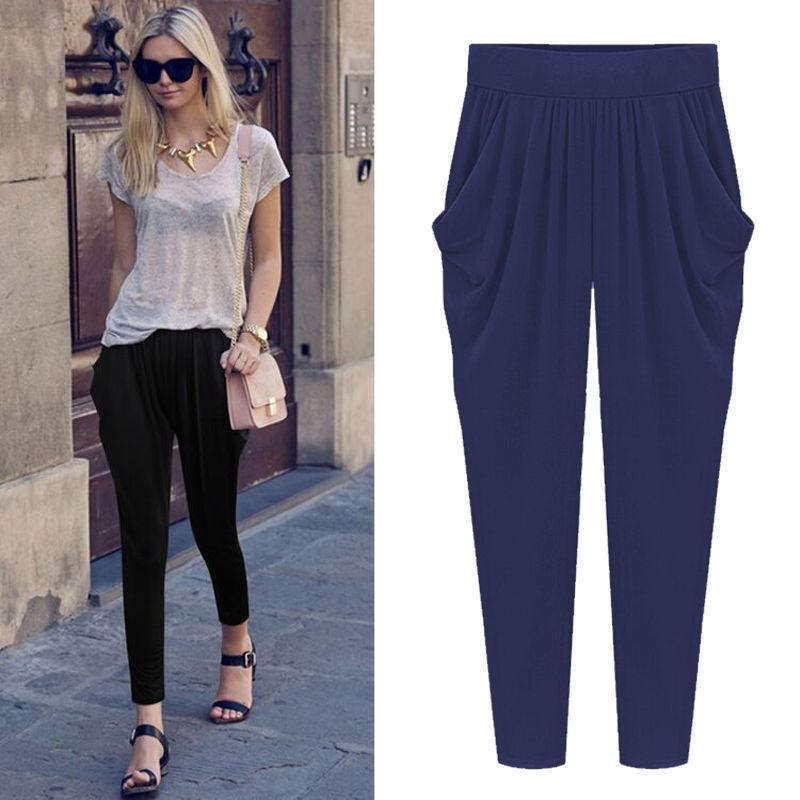Casual Plus Size Harem Pants For Women With High Waist And Breathable Milk Silk Fabric For Summer Comfort