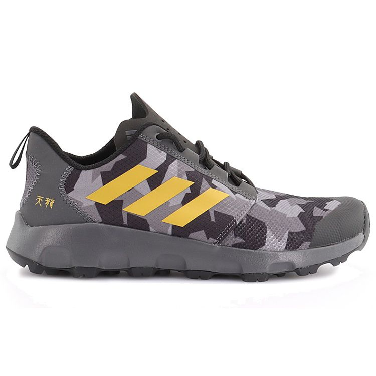 Adidas Terrex Voyager Dlx Slip Resistant Breathable Outdoor Hiking Shoes Black Gray Camouflage Men Hiking Shoes FW1200