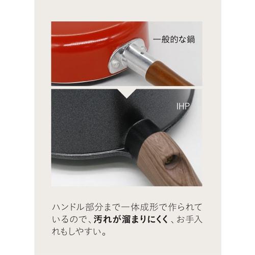 CB Japan Milk Pan, IH Compatible, Ceramic Finish, Wood Grain Handle, Double-Opening, Black, 16cm Mini Milk Pan (MC Copan)