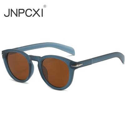  Retro Round Men Polarized Sunglasses Shades UV400 Fashion Brand Designer Matte Blue Women Rivets Sun Glasses