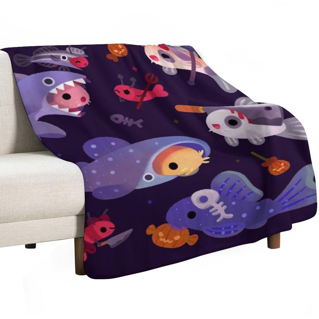 Spooky Cory cats Throw Blanket Warm Comfortable Blanket for Office Napping