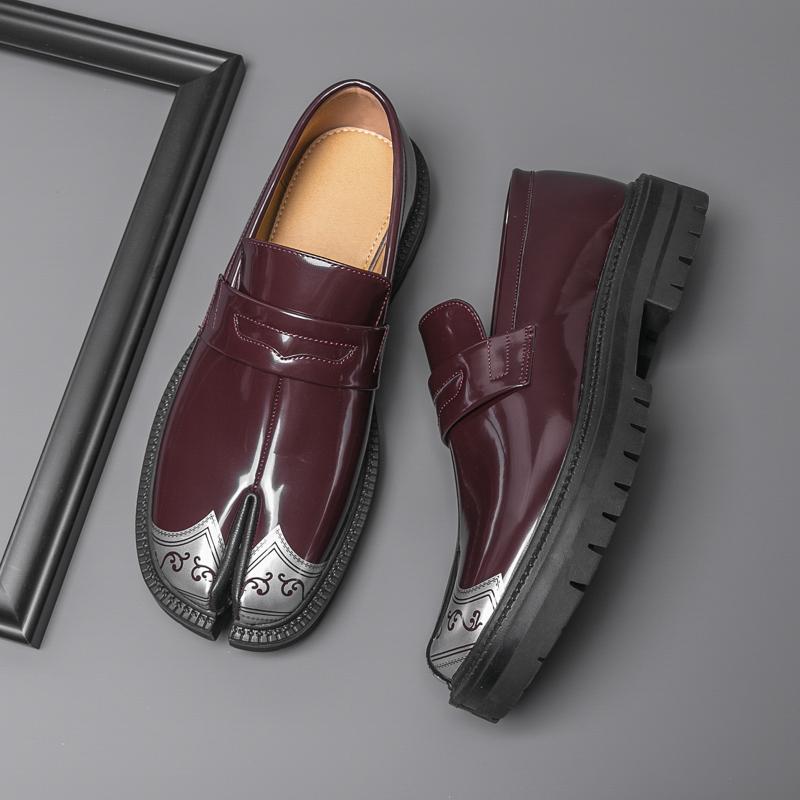 Designer New Height Increasing Leather Casual Shoes For Men Penny Loafter Formal Wedding Dress Homecoming Retro Footwear