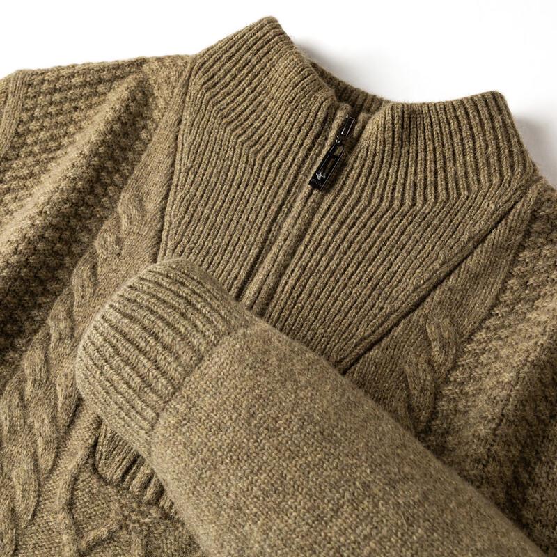 

FAPAI Men s 100% Lambswool Half-Turtleneck Zip Sweater L (50)