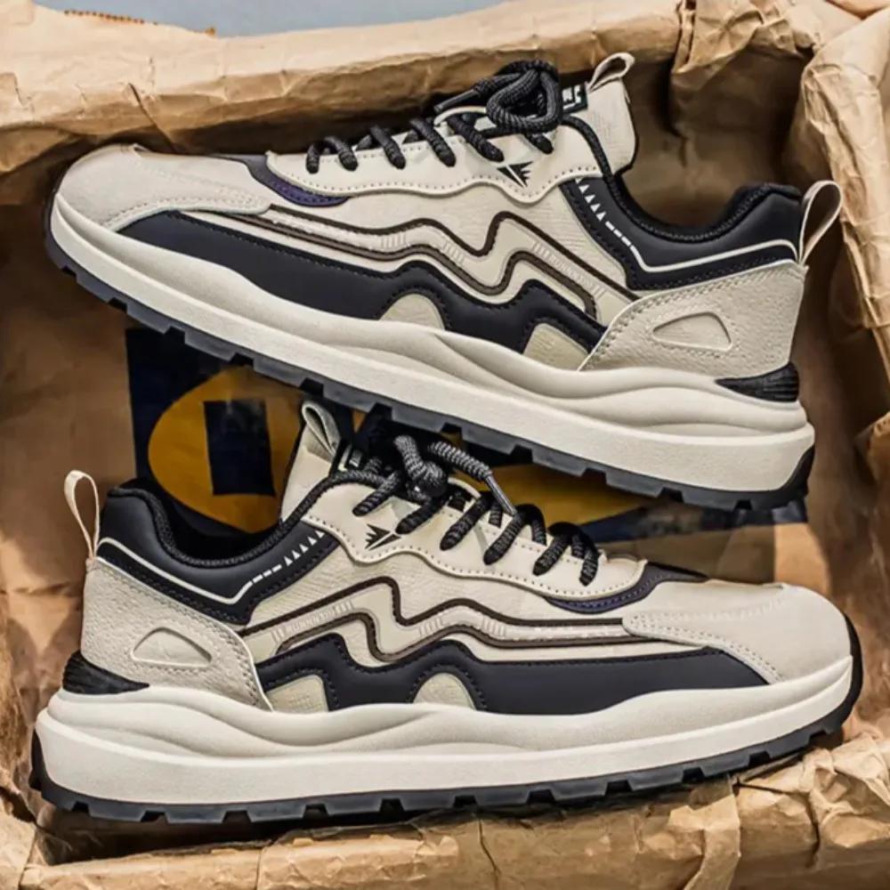 

Men s Casual Trendy Shoes Non-Slip Sports Shoes for Men Breathable Mesh Dad Shoes Versatile Mesh Running Shoes Wear-resistant 39