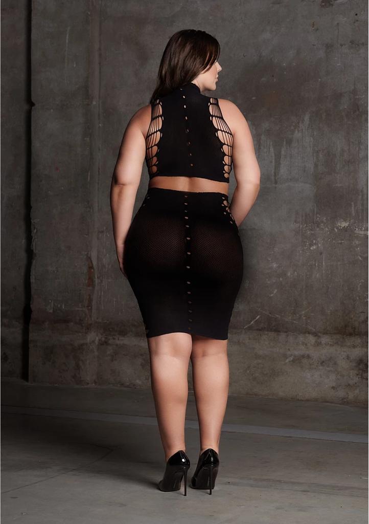 Le Desir - Sexy Set of Top + Shaping Skirt Plus Size