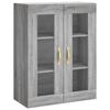 Vidaxl Witrynka Szary Dąb Sonoma 69,5X34X180Cm Materiał Drewnopochodny