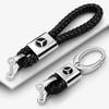 Llavero de Cuerda de Cuero para Coche GLC Hebilla de Herradura Trenzada a Mano Llavero para Mercedes Benz Clase B/C/E/S Clase A C200L GLC GLK CLA