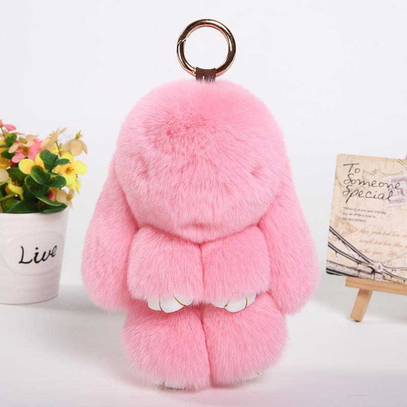 Rabbit Pendant Imitation Rex Rabbit Hair Cute Plush Doll Rabbit, Dead Rabbit Keychain Bag Pendant Car