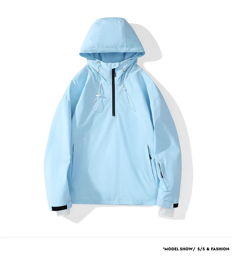 New Couple's Water-Repellent Hooded Ski Jacket & Pants Set - Fleece-Lined for Winter