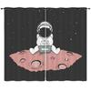 Curtain Animation Starry Sky Astronaut 3D Digital Printing Blackout Curtain Punching