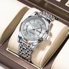 POEDAGAR Luxury Watch for Man Business Elegant Men Watch Date Week Waterproof Luminous Quartz Men's Watches Stainless Steel