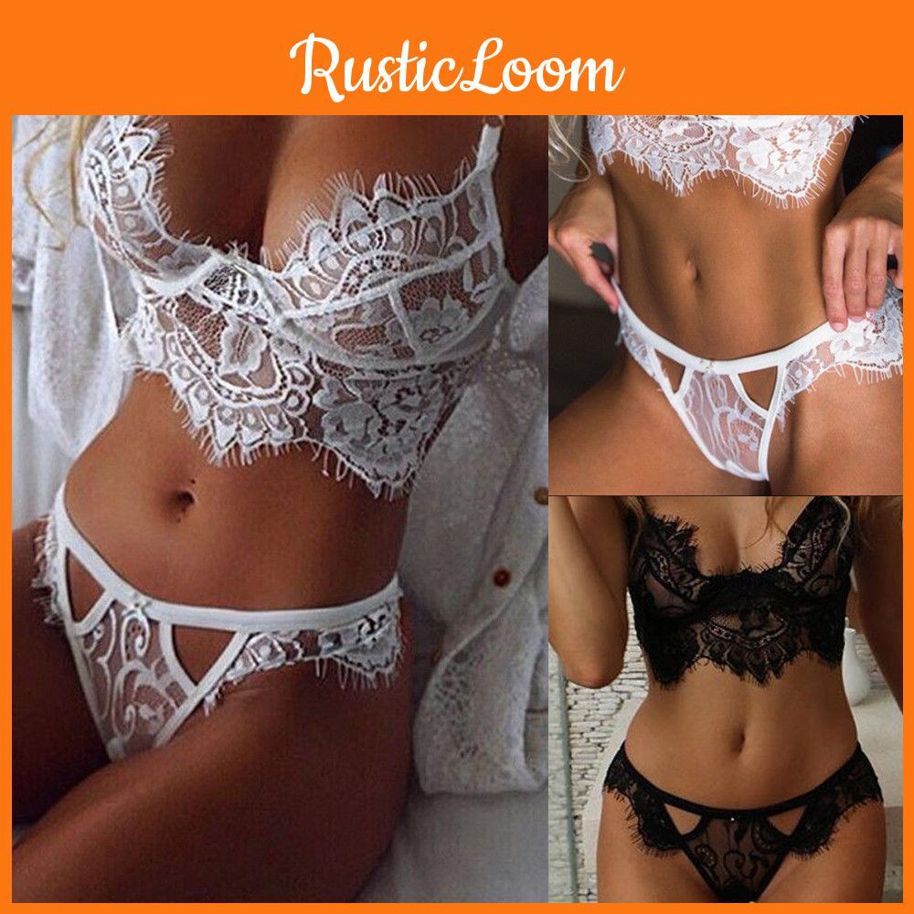 Elegante Damen Dessous Spitzenkleid Babydoll Nachtwäsche Set mit Slim-Fit-Design