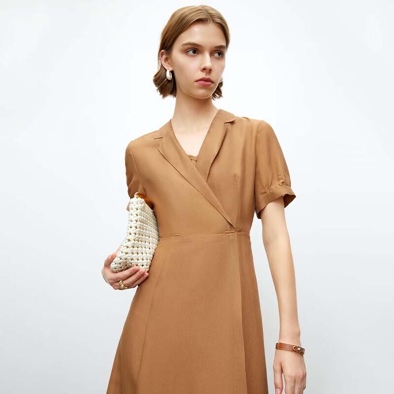 JESSIE French Style Lapel Waist Dress