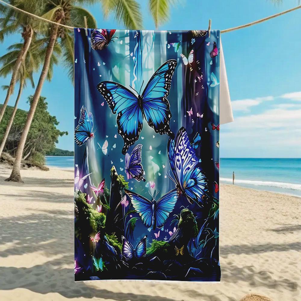 2026 Mermaid Tail Beach Towel Printed Towel Seaside Vacation Absorbent Beach Towel