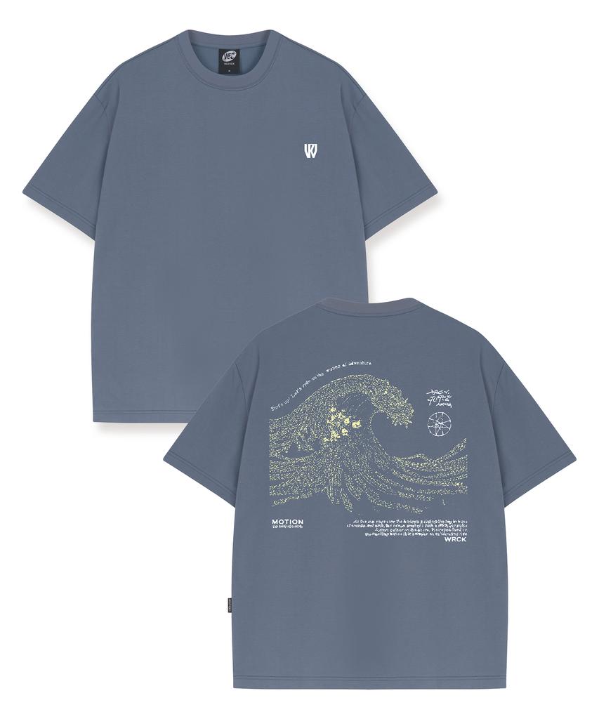 WILDROCK Motion Wave Cool Cotton Overfit Half T-Shirts