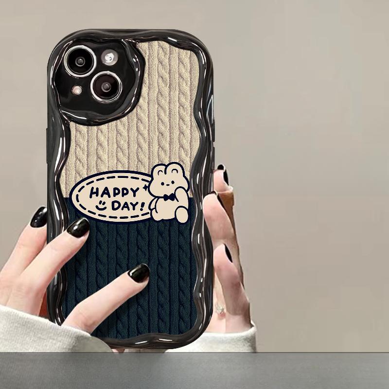 

Подходит для Apple 15promax Чехол для мобильного телефона iPhone 14/13 Осенний и зимний свитер Кролик 11/12 Силиконовый противоударный Xs iPhone 6s Plus