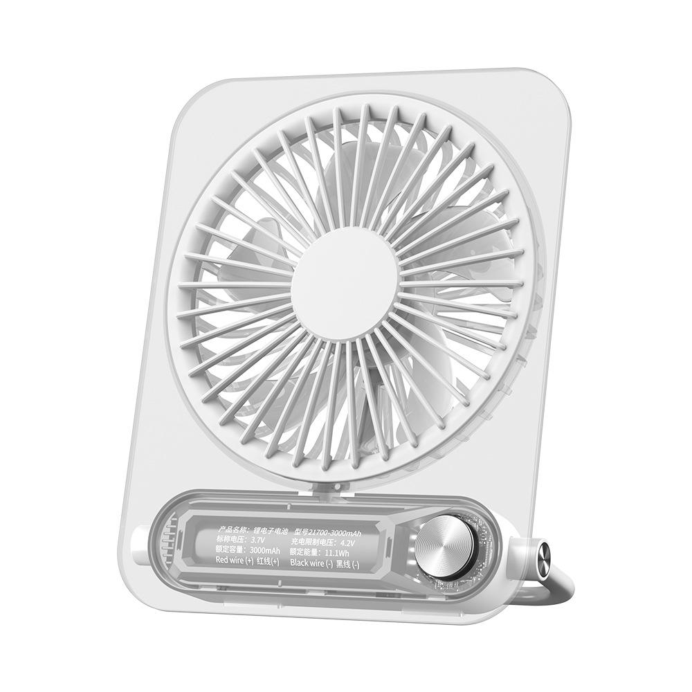 Desk Fan Portable Mini Fan Foldable Desktop Fans With 5 Gear USB Rechargerable Wall Fan Student Desktop Hang Fan For Office Home