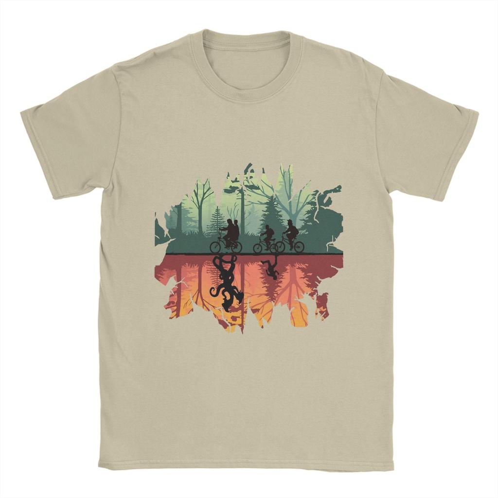 Stranger The Upside Down Pure Cotton T-Shirt For Mens Beach  Y2K Casual T-Shirts Comfortable Popular Tee Wholesale Tops