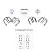 8Pcs/Set Metal Puzzle Ring Brain Teaser 3D Wire Puzzle Game Kids Adults Mind