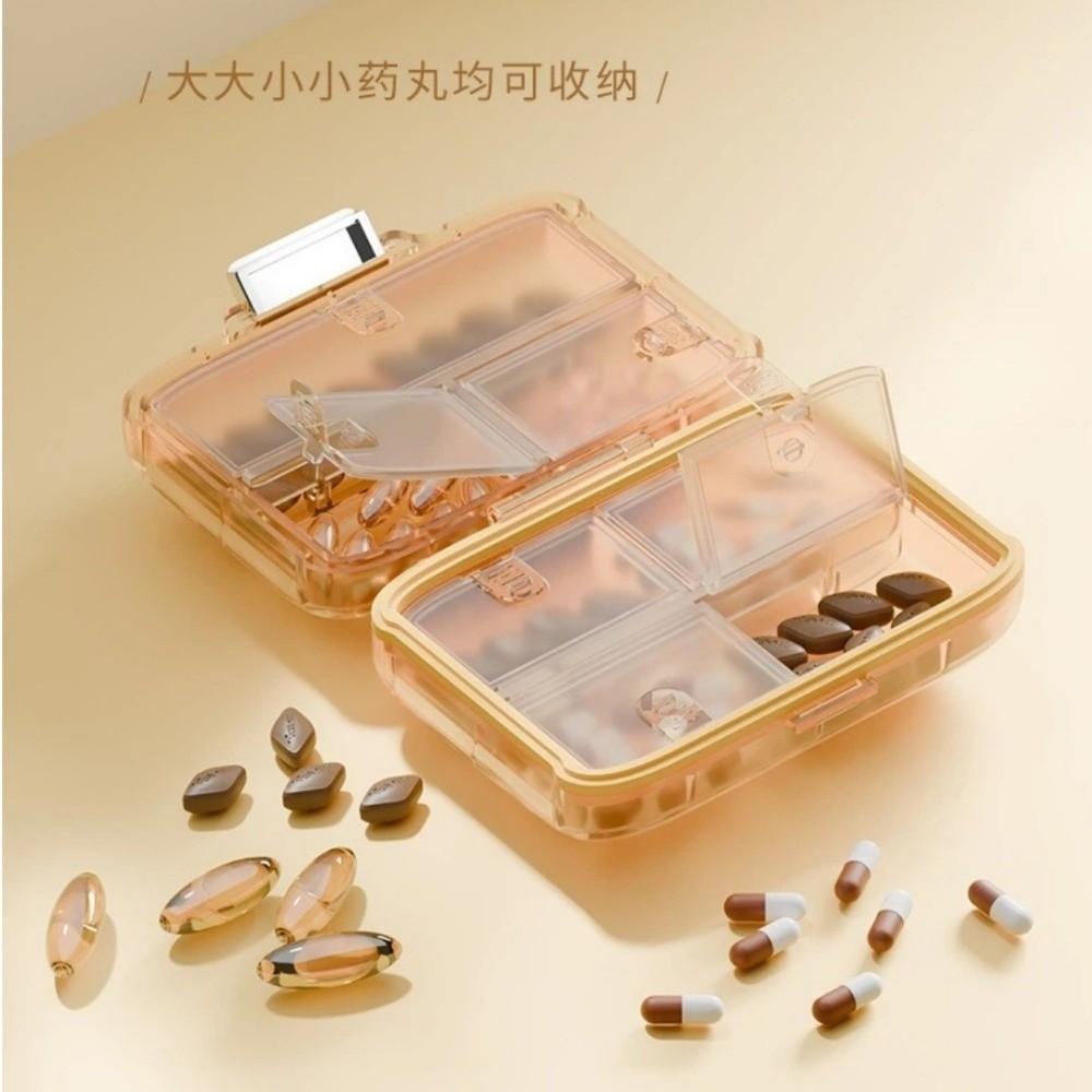 Seal Pill Box Large Capacity with 7 Day Compartments Weekly Pill Organizer Airtight Lid Light Proof Design Storage Box