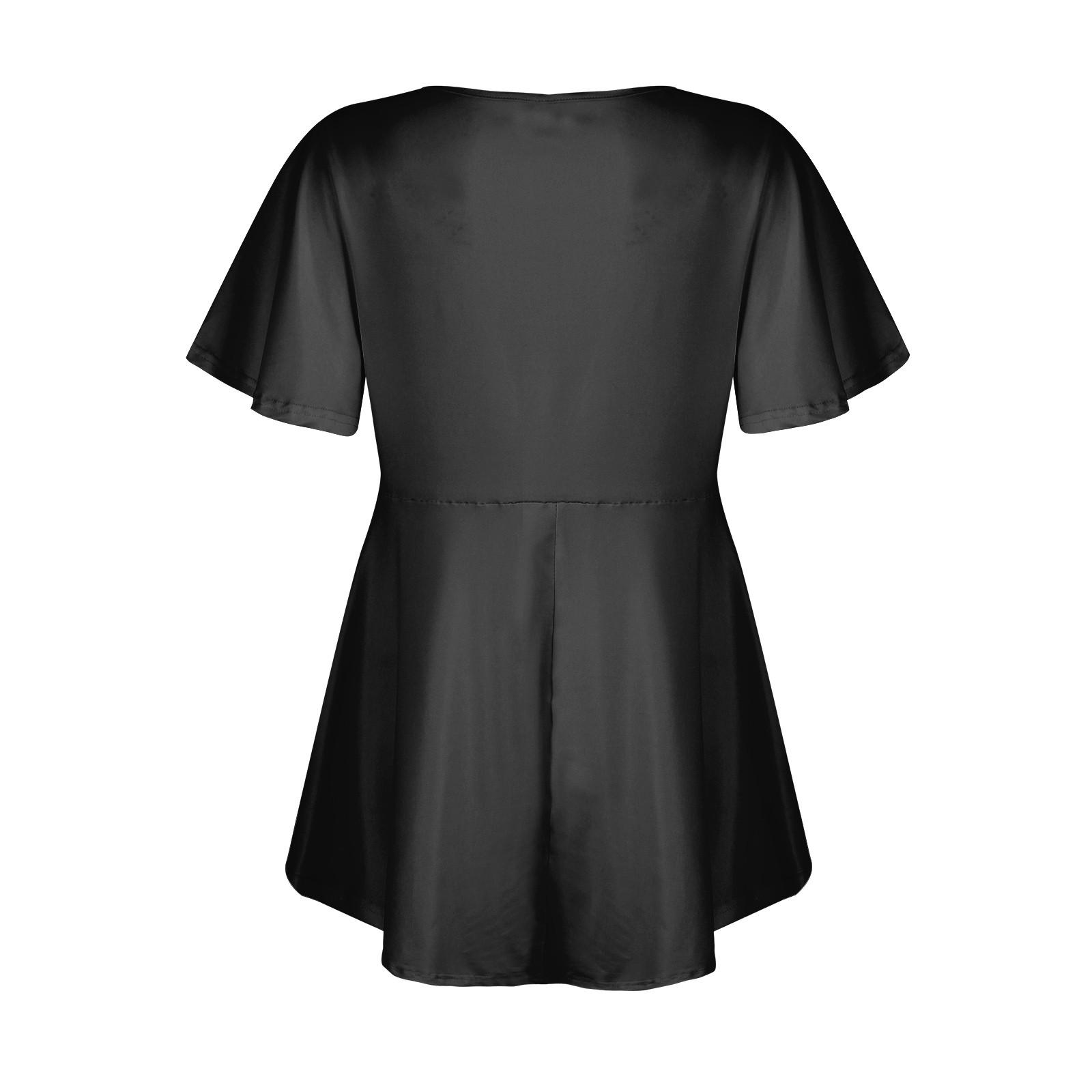 Женский большой топ с круглым вырезом — фото 6