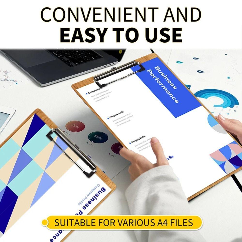 Reinforced A4 Memo Folder Hardboard File Clip Board Portable Writing Clipboard Sketching Board