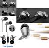 Silver Bullet Earphones Metal Deep Bass Wired Inear Headphones For Music Lovers