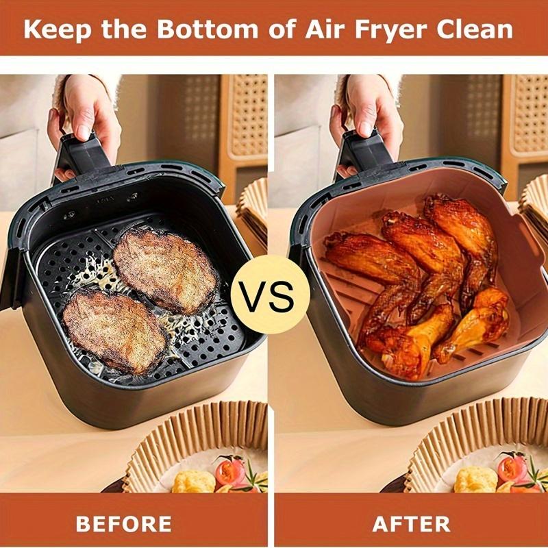 2pcs Silicone Air Fryer Liner 8.27 Inch, Suitable For 5L To 6.6L Air Fryer, Heat Resistant Easy Clean Air Fryer, Suitable For Air Fryer Accessories