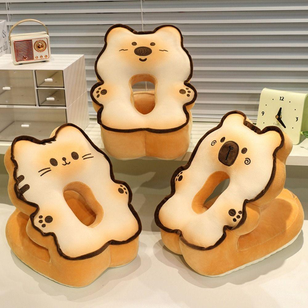 Плюшевая и шелковистая на ощупь подушка-капибара для офисного сна, двусторонняя подушка для поясницы с собакой, для мужчин и женщин Capybara