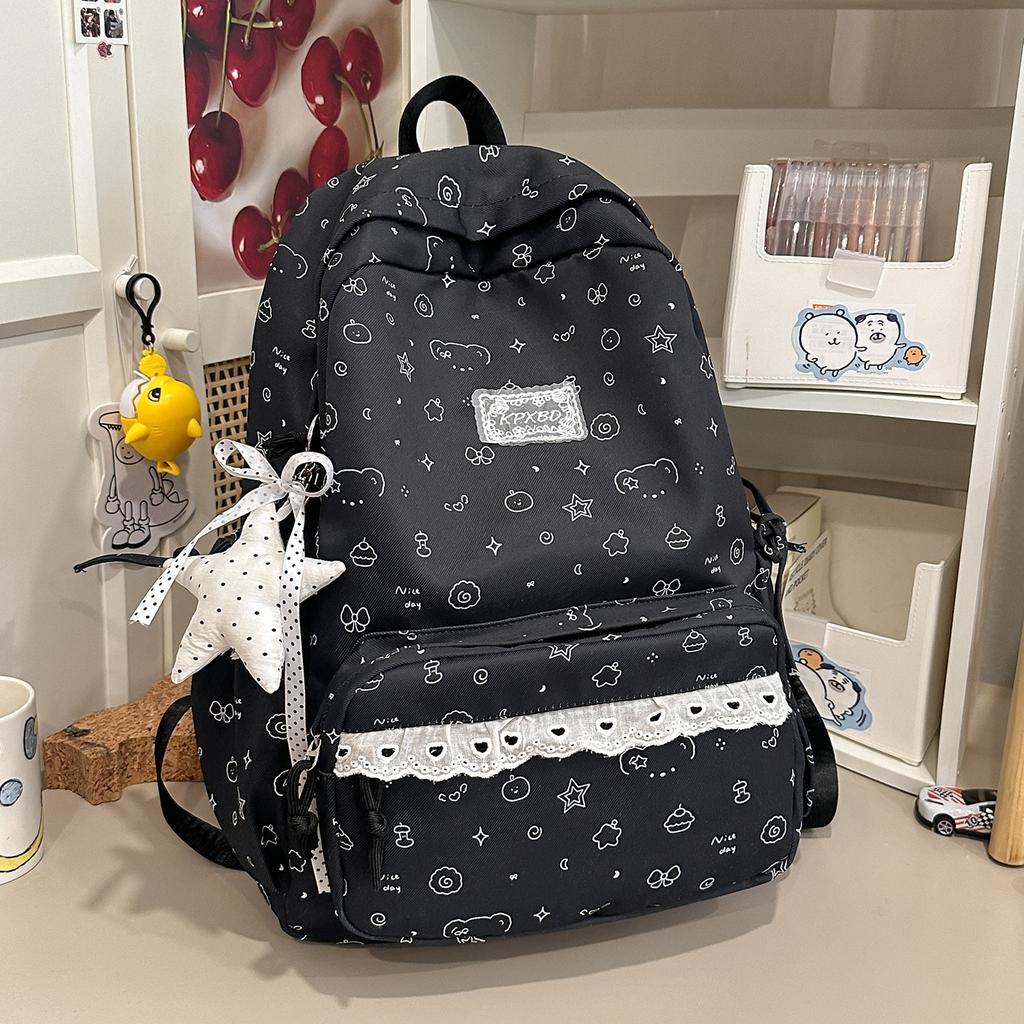 Schoolbag new school bag for women, Korean style INS artistic fresh style, backpack for middle and high school students, large capacity casual 