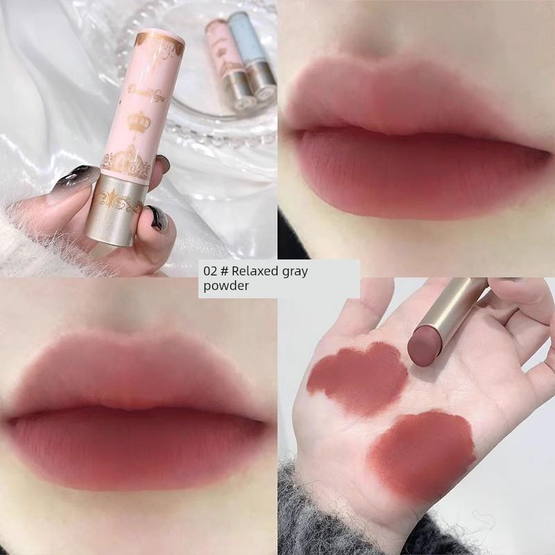 Nude Door New Life~ Low-Saturation Nude Coffee Color Lipstick Little Angel Solid Lip Mud Stick Velvet Matte Brightening Lipstick