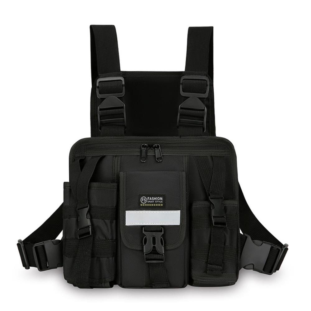 Multi-pocket Double Shoulder Chest Bag Waterproof Message Crossbody Pouch  Mountaineering
