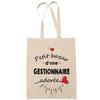 Tote Bag - PLANETEE - Beloved Manager Woman - Cotton - Printed In France - Strong Handles