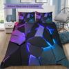 Geometric Neon Lights Pattern Bedding,Quilt Set Quilt Cover Pillowcase Home Birthday Gift (1*duvet Cover+2*pillowcase,without core)ZSJT0917229