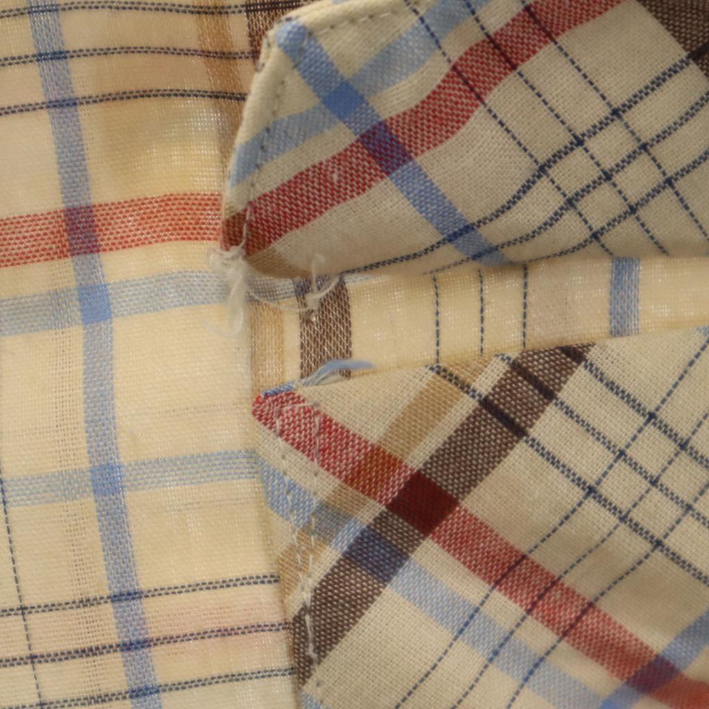 Wrangler 80s vintage Check Pattern Short sleeve Long Tail shirt 16 Gurege Men's Used