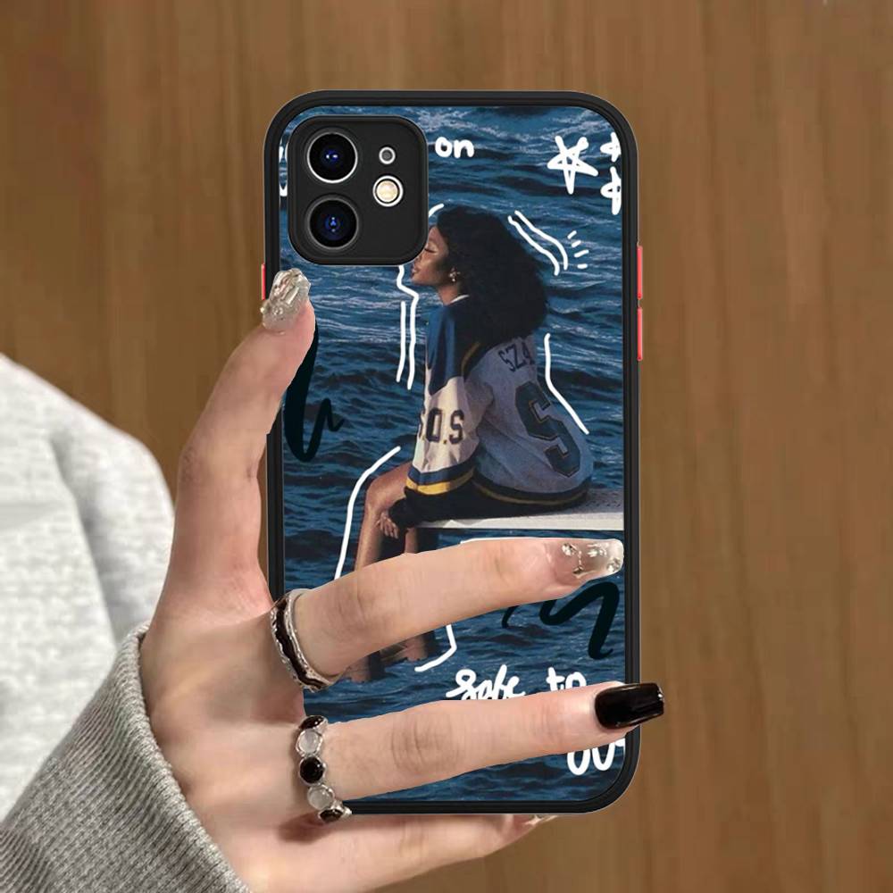 Popular Singer S-Sza Phone Case For IPhone 16 15 14 13 12 11 Pro Max Plus X XS MAX Black Matte Phone Fundas