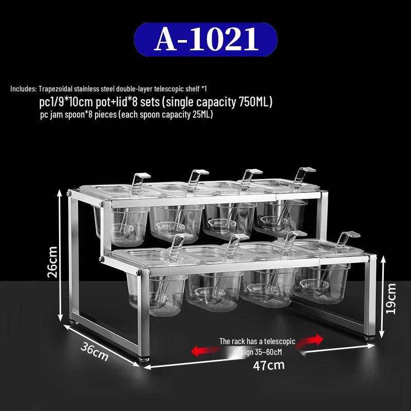 Jingbaodi Acrylic Ingredient & Jam Portion Pan Set