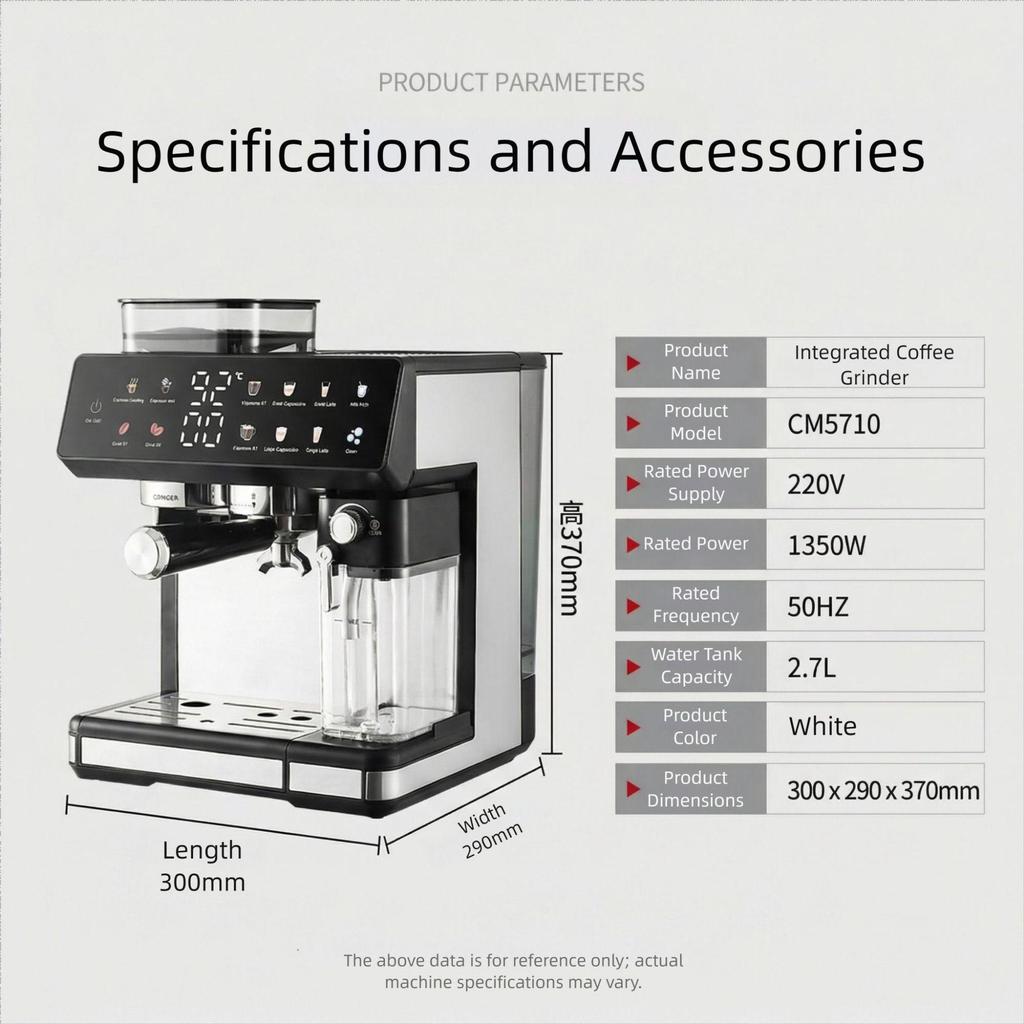 İtalyan Yarı Otomatik Espresso Makinesi - Süt Köpürtücülü 20 Bar Basınç, Ev Kullanımı için Kompakt
