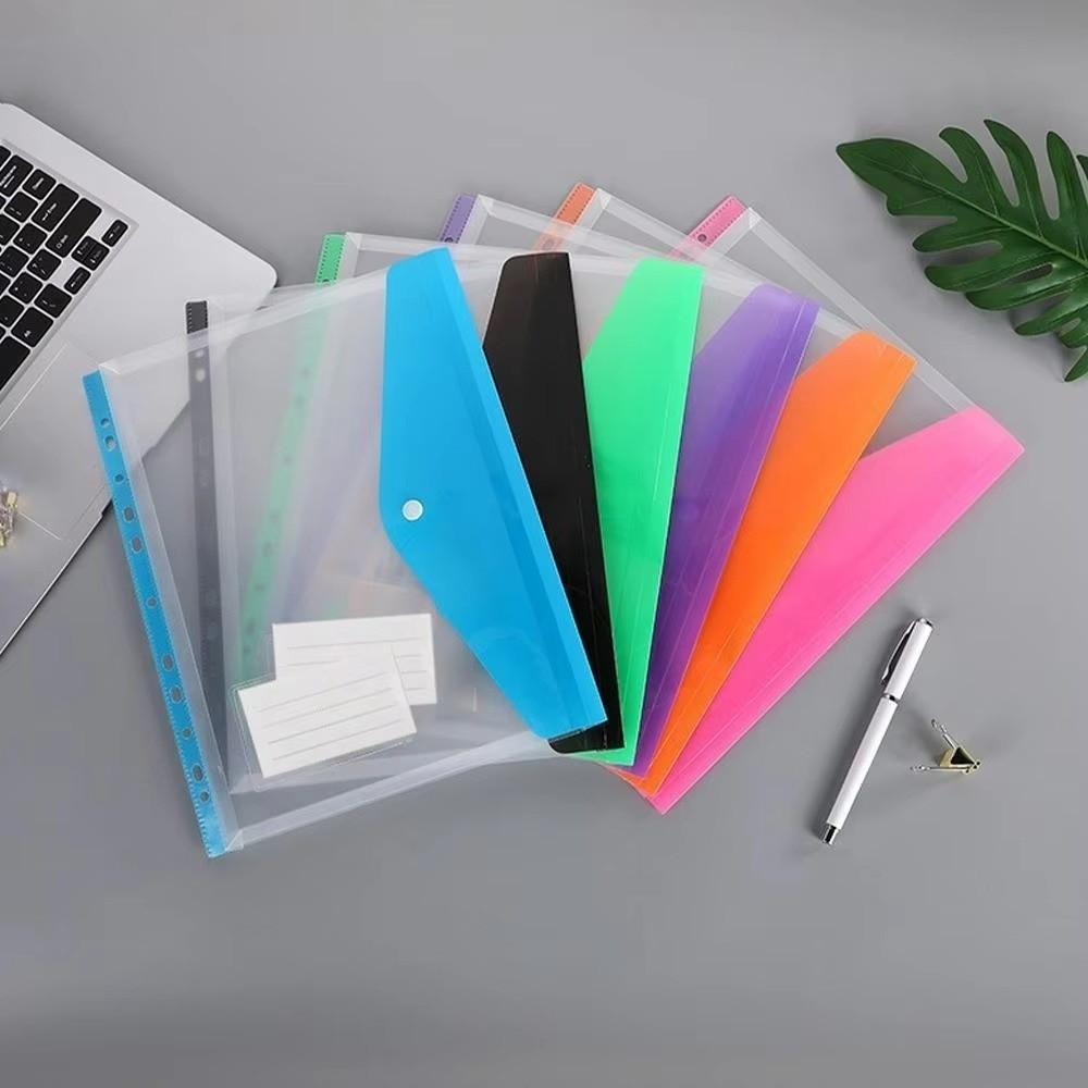 12Pcs Waterproof File Folder Expansion Bag Transparent A4 Expandable Binder Pocket  Receipt