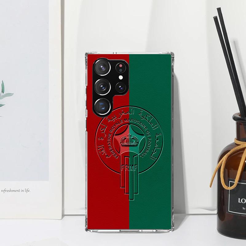 Morocco Flag Phone Case For Samsung Galaxy S25 S24 S23 S22 Ultra S21 FE S20 Plus S10 + S10E Art Fundas Back Cover S24 S23 S22 S2