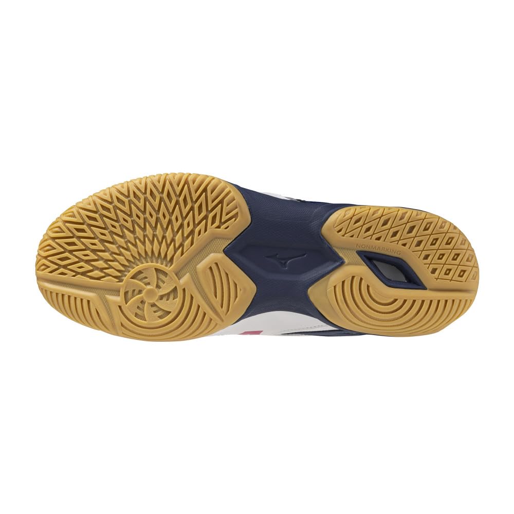 Table Tennis Shoes Wave Kaiserburg 8 cm 3E White x Pink x Navy [Mizuno] Women's 23.5