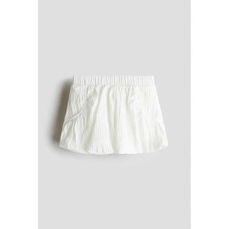 

HM Children s Clothing Girl Pants 2025 Autumn New Arrival Seersucker Loose Western Style Fashion Short Pantskirt 1271985 White 110/50(2-4Y)