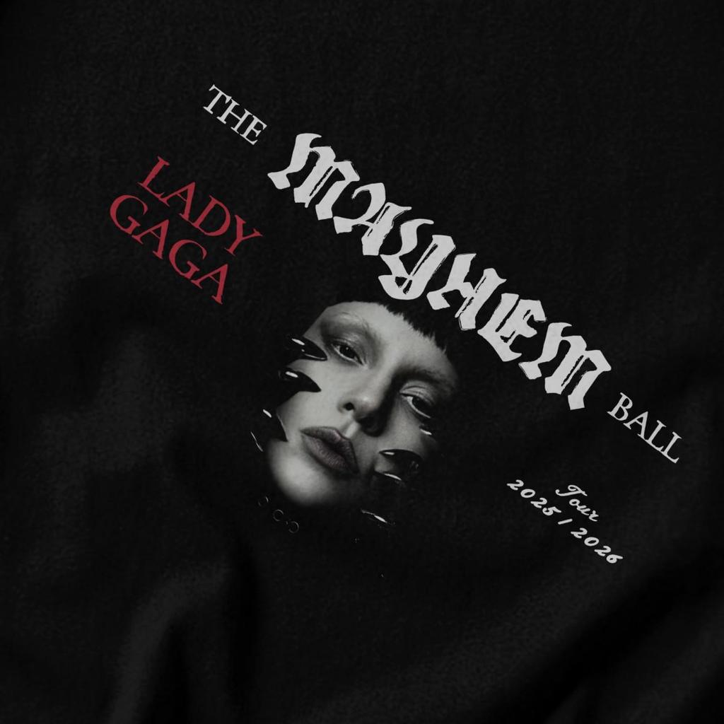 Men T Shirt Lady Gaga Mayhem Ball Tour Fans Gifts Cotton Y2K Graphic Customized Unisex Clothing T Shirts