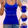 Canottiera da donna in modal con reggiseno incorporato longline senza maniche