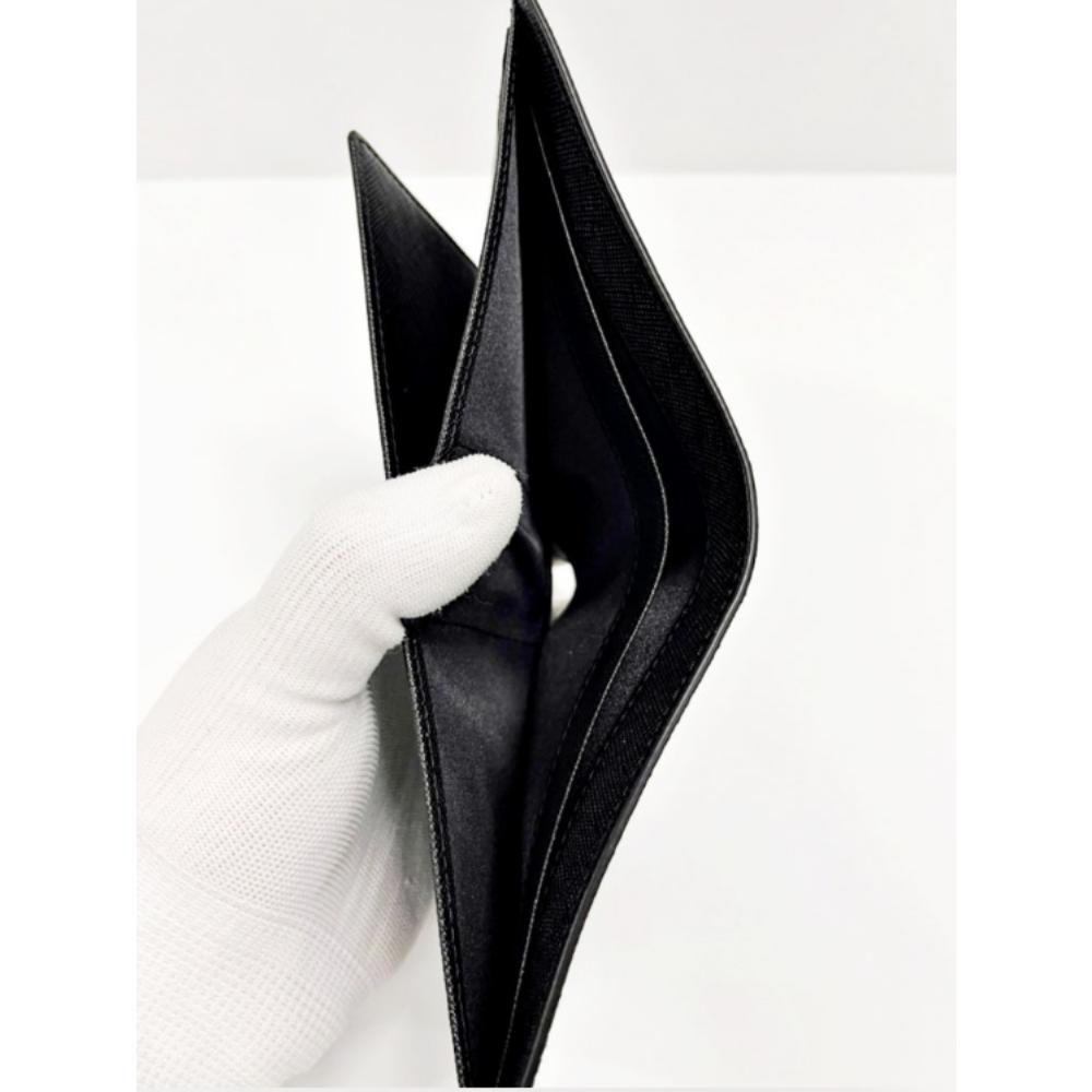 HAZZYS Męski Luksusowy Prosty Portfel Bifold w Kratę