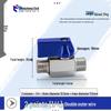 Compact Ball Valve with Double Male/Female Thread, Sizes 1/4", 3/8", 1/2", Pneumatic Polished Electroplated Switch Valve Accessory.