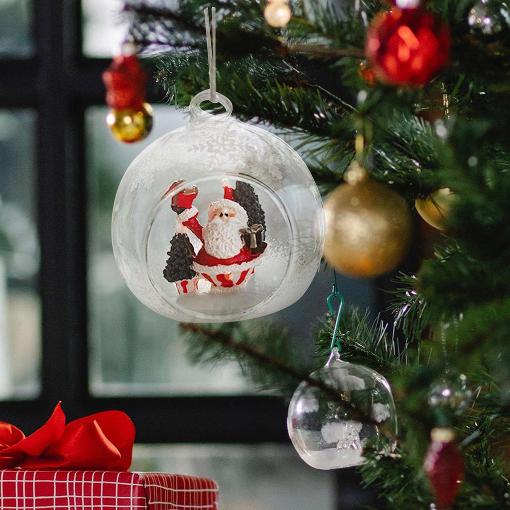 Vánoční závěsná koule přívěsek dekorace DIY dárek čiré sklo pro hotel