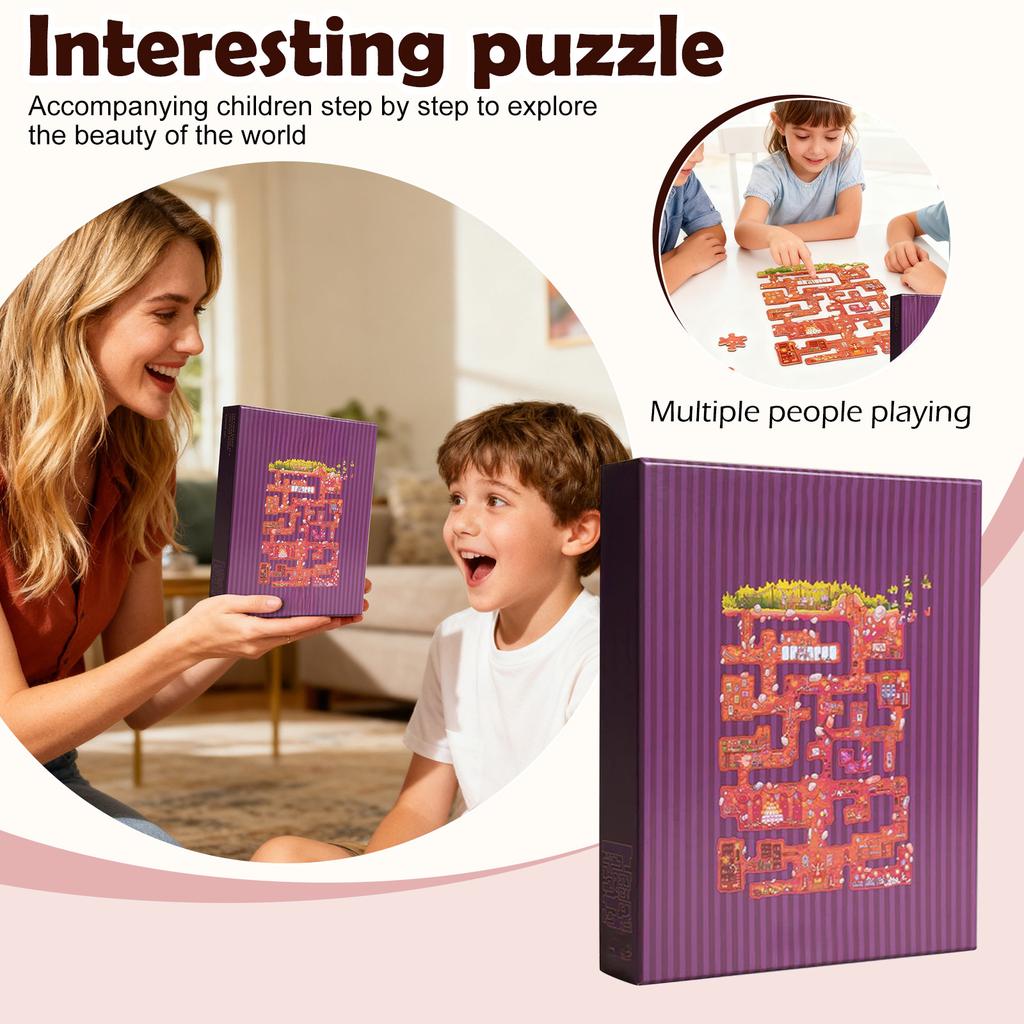 Full Edge Puzzle Challenge - Hillside Puzzle, A Fun And Challenging Family Puzzle Game Suitable For Adults And Children.